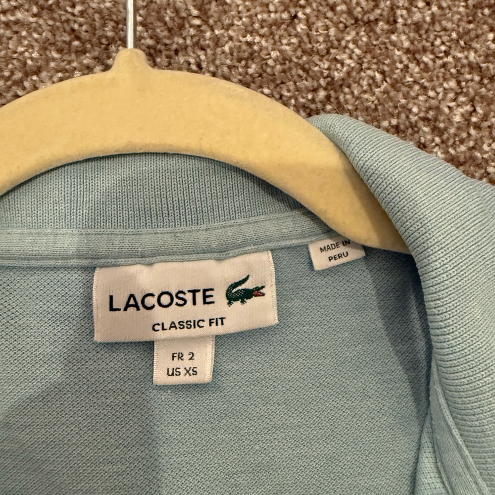 Lacoste men polo shirt classic fit in light blue size XS, FR 2 - Picture 3 of 6